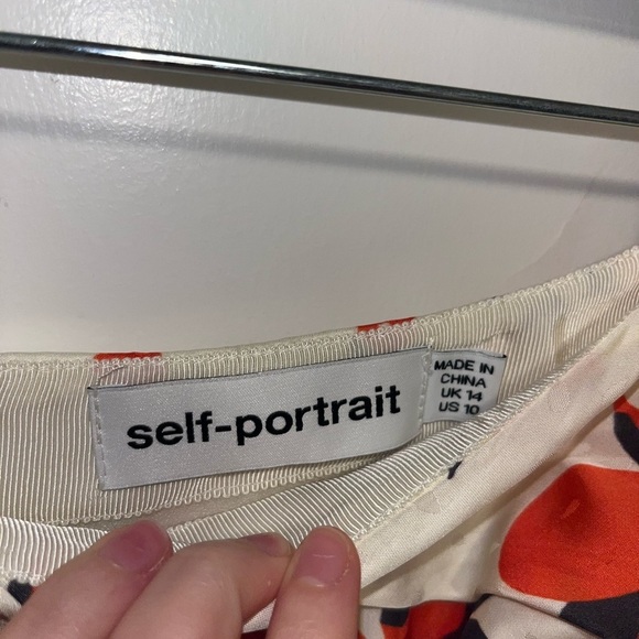 Self-Portrait Floral Asymmetrical Midi Skirt - Picture 7 of 9